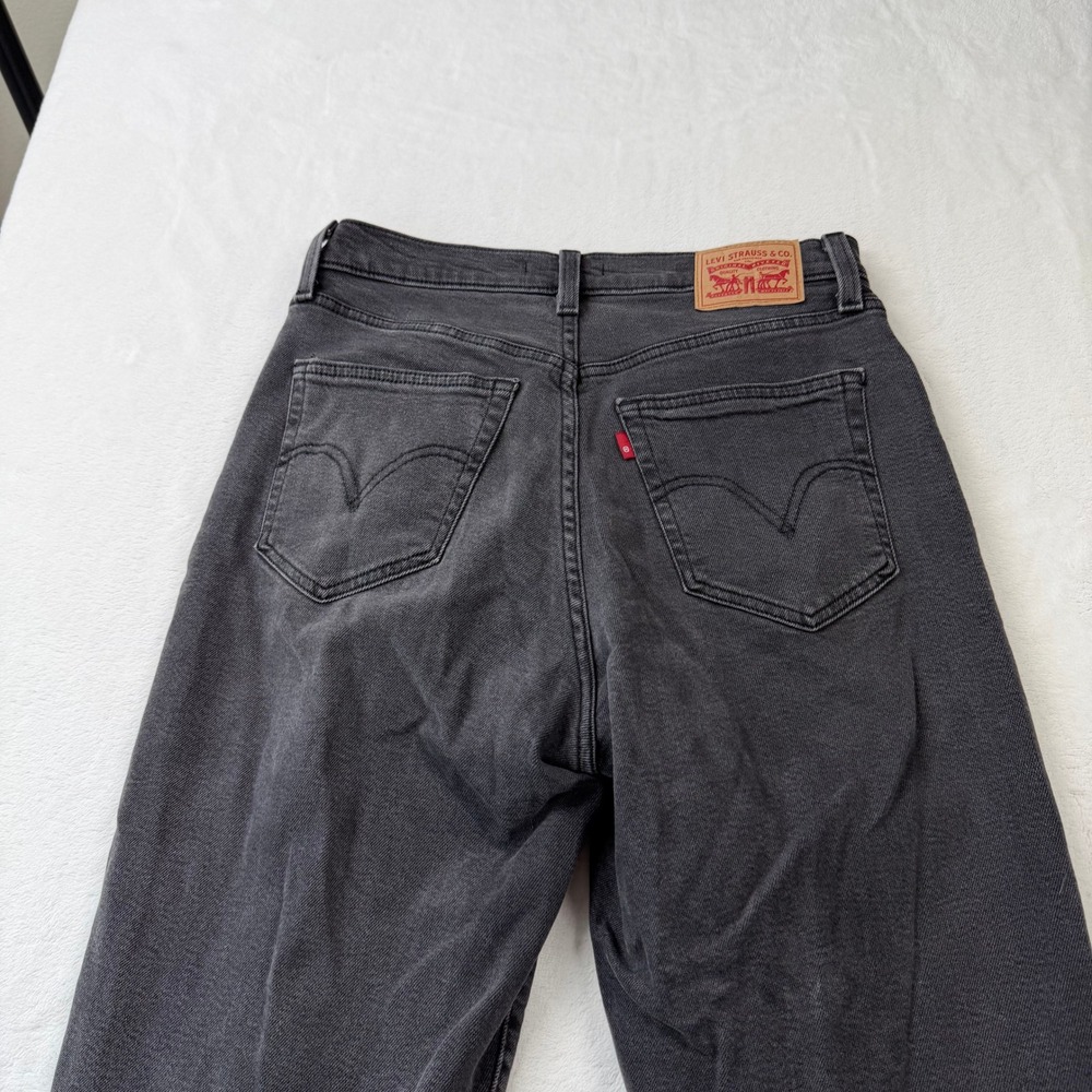 Levi Strauss High Waisted Mom Jean Womens 29 Black Good Tapered Leg‎ 26986-0015 - Picture 8 of 13